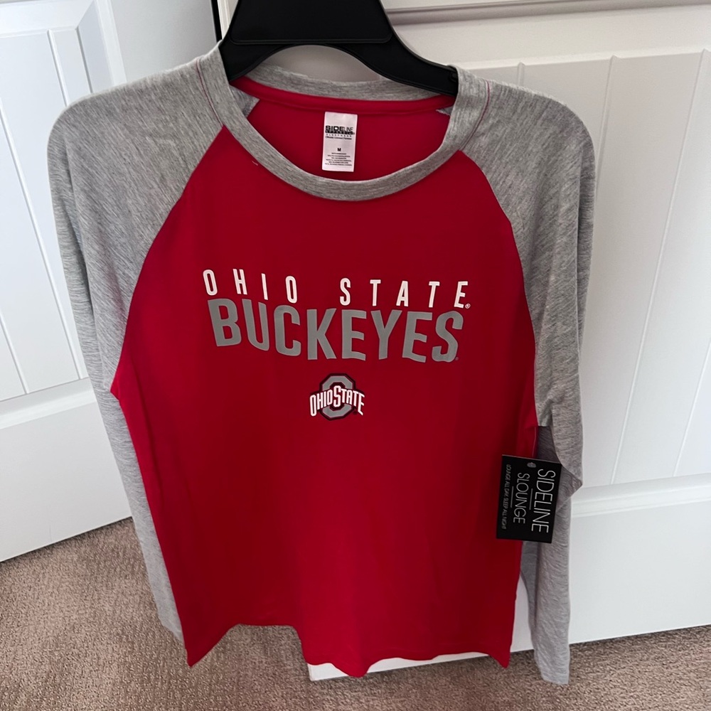 Ohio state unisex sideline crew neck long sleeve Tshirt